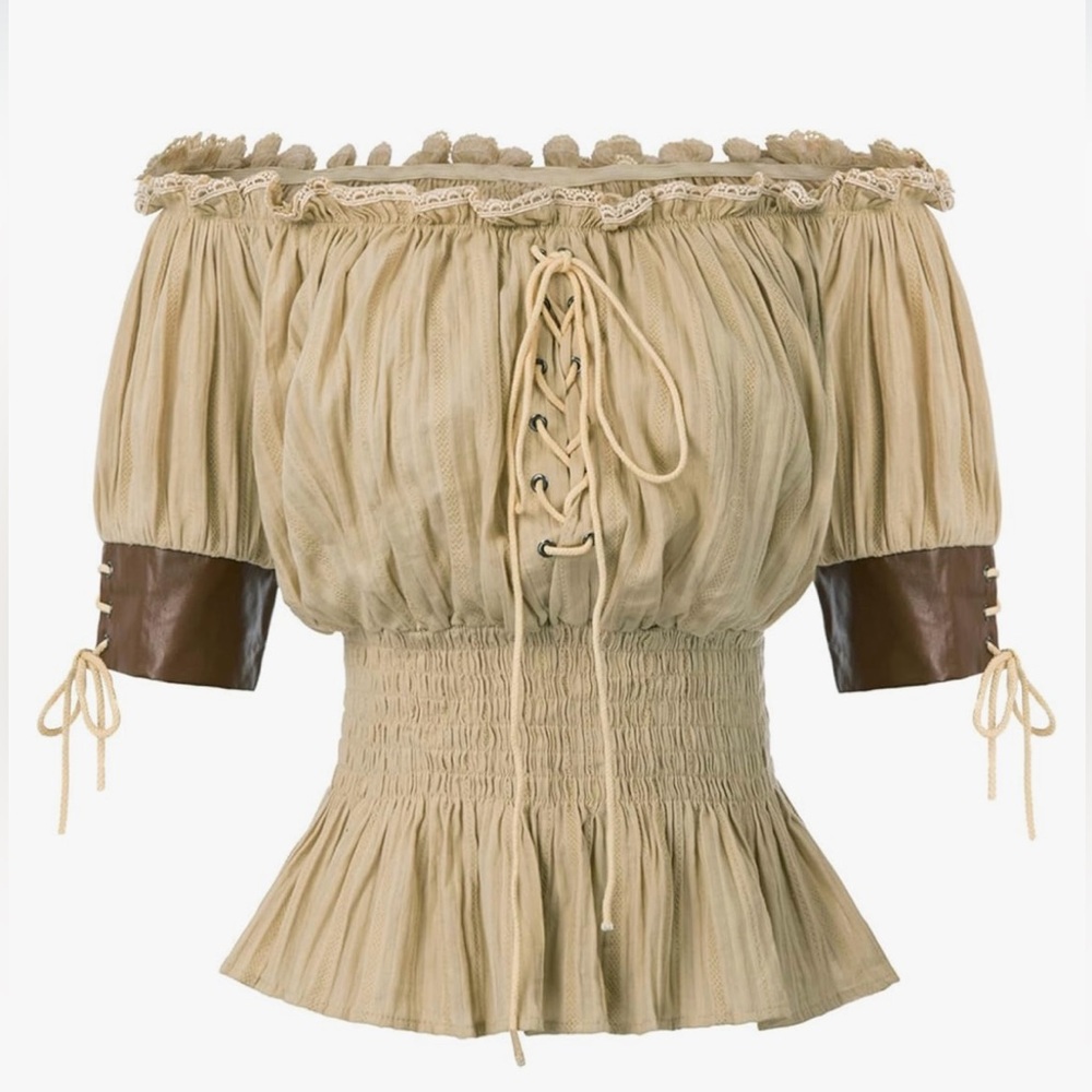 Woman’s Off Shoulder Steampunk/Pirate Blouse